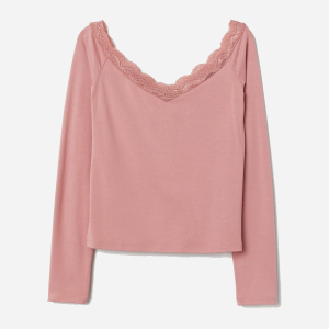 Лонгслив H&M 7437229bar XS Пудра (PS2030000178865)