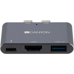 Мультипортовая док-станция Canyon 3-в-1 USB Type C (CNS-TDS01DG) ТОП в Харькове