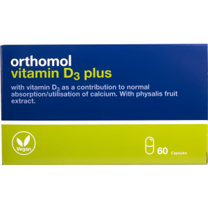 Вітаміни та мінерали Orthomol Vitamin D3 Plus для кісткового скелета та структури кісток (4260022694601) ТОП в Харкові