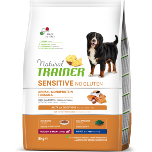 Сухий корм для собак Natural Trainer Dog Sensitive Adult Medium&Maxi з лососем та цільними зернами 3 кг (8059149252452) в Харкові