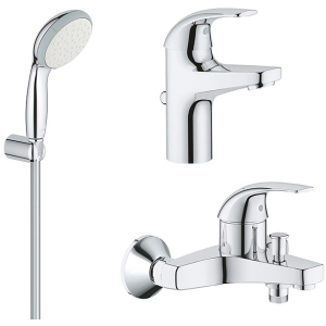 Набір змішувачів GROHE Start Curve 126746 (23805000+23768000+26198000) краща модель в Харкові