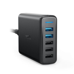 купити Зарядний пристрій Anker PowerPort 5 - 63W 2xQC3.0 & 3xUSB PowerIQ Black