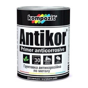 Ґрунтовка для металу Червоно-коричнева Kompozit ANTIKOR 3,5 кг - для антикорозійного захисту ТОП в Харкові