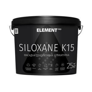 Фасадна штукатурка ELEMENT PRO SILOXANE K15 25 кг Прозора краща модель в Харкові