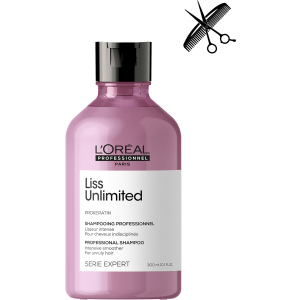 Профессиональный шампунь L'Oreal Professionnel Serie Expert Liss Unlimited для разглаживания непослушных волос 300 мл (3474636974405)