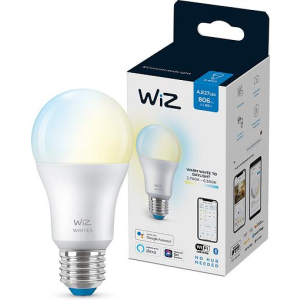 Розумна лампа WiZ E27 8W (60W 806Lm) A60 2700-6500K Wi-Fi краща модель в Харкові