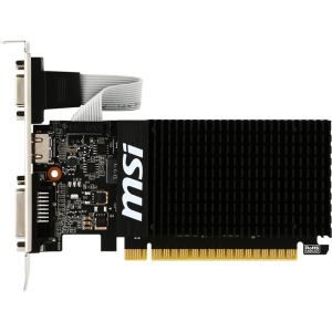 Видеокарта MSI PCI-Ex GeForce GT 710 1024 MB DDR3 (64bit) (954/1600) (DVI, HDMI, VGA) (GT 710 1GD3H LP)