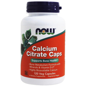 Витаминно-минеральный комплекс Now Foods Calcium Citrate 120 капсул (733739012357)