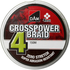 Шнур DAM Crosspower 4-Braid 150 м 0.10 мм 4.5 кг Зелений (66575) ТОП в Харкові