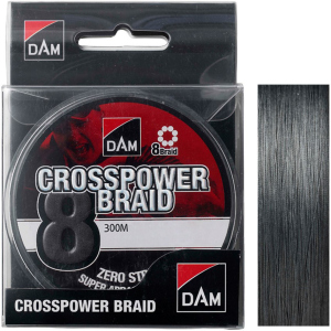 Шнур DAM Crosspower 8-Braid 300 м 0.10 мм 5.4 кг Темно-сірий (65847) краща модель в Харкові