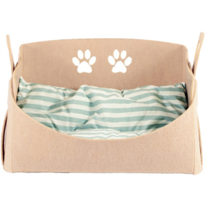 Лежанка-кошик з подушкою для собак та кішок Фортнокс FX Home Eco 54х25х33 см Бежевий (2820000011954) в Харкові