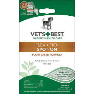 Краплі Vet's Best Flea&amp;Tick Spot On від бліх та кліщів для собак 17.7 мл (vb10472) в Харкові