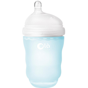 Дитяча силіконова антиколікова пляшечка Olababy GentleBottle Sky Блакитний 240 мл (80840)