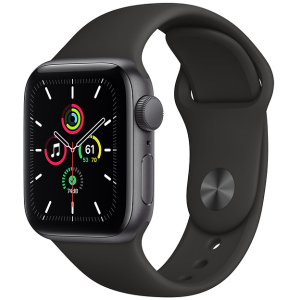 Смарт-часы Apple Watch SE GPS 40mm Space Grey Aluminium Case with Black Sport Band (MYDP2UL/A) краща модель в Харкові