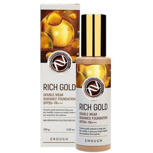 Тональный крем с золотом Enough Rich Gold Double Wear Radiance Foundation SPF50+ PA+++ №21 100 г (8809605871945) ТОП в Харькове