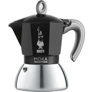 Гейзерная кофеварка Bialetti New Moka Induction на 4 чашки Черная (0006934)