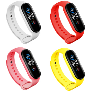 Набор ремешков 4 цвета BeCover для Xiaomi Mi Smart Band 5 / Mi Smart Band 6 Girl (705340) ТОП в Харькове