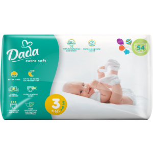 Підгузки для дітей Dada Extra Soft 3 4-9 кг 54 шт (4823071646443_4820174980832) ТОП в Харкові