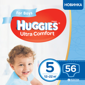 Підгузки Huggies Ultra Comfort 5 Mega для хлопчиків 56 шт (5029053543635) краща модель в Харкові