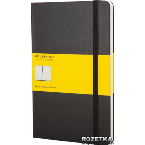 Нотатник Moleskine Classic 13 х 21 см 240 сторінок у клітку Чорна (9788883701139) краща модель в Харкові