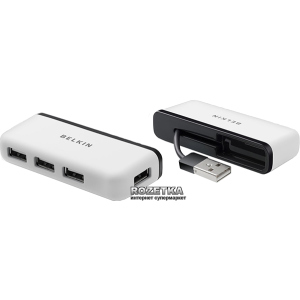 USB концентратор Belkin USB 2.0 4 порти Білий (F4U021bt) в Харкові