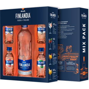 Горілка Finlandia 0.5 л 40% + 4 смакові мініатюри (5099873703182) краща модель в Харкові