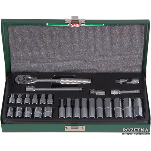 Набір ключів та насадок торцевих Hans Tools 1/4" 4-13 мм 26 предметів (2626М) ТОП в Харкові