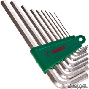 Набір Г-подібних подовжених шестигранних ключів Hans Tools Long 1.5-10 мм 9 предметів (16763-9M) рейтинг
