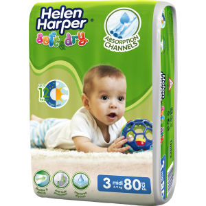 Підгузки Helen Harper Soft&Dry Midi 4-9 кг 80 шт (5411416060178) краща модель в Харкові