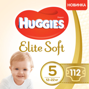 Підгузки Huggies Elite Soft 5 12-22 кг 112 шт (5029054566237) в Харкові