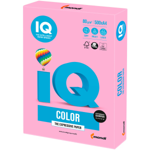 Папір IQ Color Neon Pink рожевий А4 80г/м2 500 аркушів (9003974411873) ТОП в Харкові