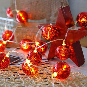 Світлодіодна гірлянда ColorWay Christmas lights ball 6 см 10 LED 1.5 м USB Red (CW-MC-LB10U) ТОП в Харкові