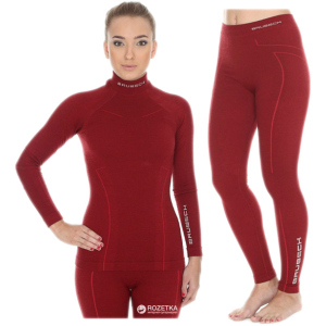 Комплект термобелья женский Brubeck Extreme Wool LS11930-LE11130 XL Burgundy (5902487062210) лучшая модель в Харькове