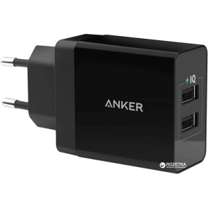 Зарядний пристрій Anker PowerPort2 24W V3 Black (A2021L11)