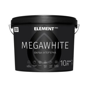 Интерьерная латексная краска MEGAWHITE ELEMENT PRO 10 л лучшая модель в Харькове