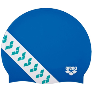 Шапочка для плавання Arena Team Stripe Cap 001463-816 Royal (3468336074268) краща модель в Харкові