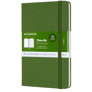 Нотатник Moleskine Two-Go 11.5 x 17.5 см 144 сторінки Зелена (8058647620190) ТОП в Харкові