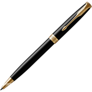 Ручка кулькова Parker Sonnet 17 Black Lacquer GT BP Чорна Чорний корпус (86 032) ТОП в Харкові