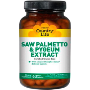 Натуральная добавка Country Life Saw Palmetto Pygeum Extract (Экстракт сереноа и коры африканской сливы) 60 капсул (015794092858) лучшая модель в Харькове