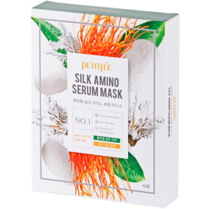 Маска для лица с протеинами шелка Petitfee Silk Amino Serum Mask 10 х 25 г (8809508850030) лучшая модель в Харькове