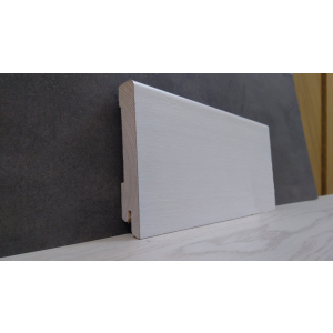 Плінтус дерев'яний шпонований Kluchuk White Plinth Модерн 100х19х2200 Білий KLW06 надійний