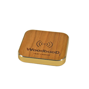 Бездротова зарядка WoodbooD Wireless Charge Standart Gold ТОП в Харкові