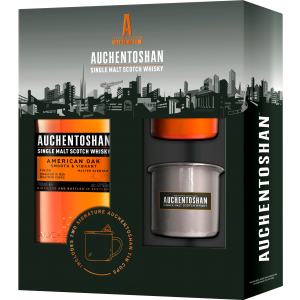 Виски Auchentoshan American Oak 8 лет выдержки 0.7 л 40% + 2 стакана (5010496005316)