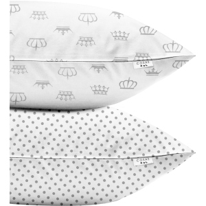 Набор наволочек Cosas Set Pillow Crown Dots Grey 50х70 2 шт (4822052023570) ТОП в Харькове