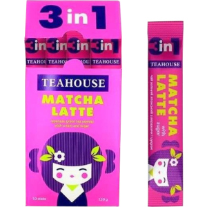 Матча латте Teahouse з цукром 3 в 1 у стиках 10 шт x 15 г (4820209840971) краща модель в Харкові