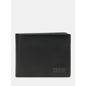 Чоловічий шкіряний портмоне Guess SM2510-LEA24 Black (7613395753203) краща модель в Харкові