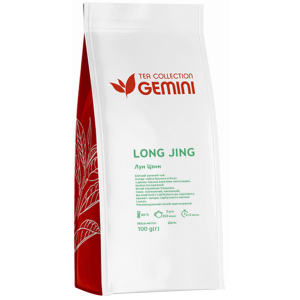 купити Чай зелений листовий Gemini Tea Collection Long Jing 100 г (4820156431864)