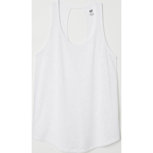 Майка спортивна H&amp;M Sport 0625316-8 XS Біла (2000001477076) краща модель в Харкові