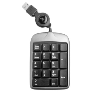 Цифровой клавиатурный блок A4Tech TK-5 Silver/Black USB надежный