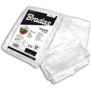 Тент Bradas усиленный White 3х4 м 90 г/м² (PLW903/4) надежный